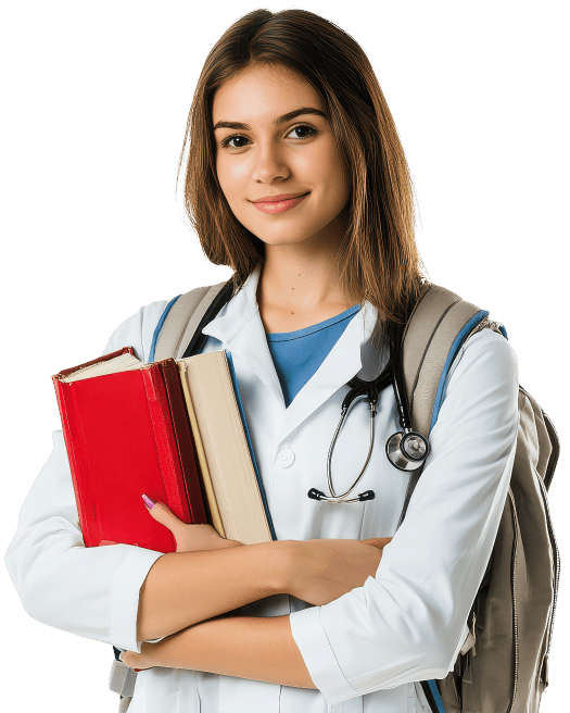 A person who is studing her mbbs abroad 